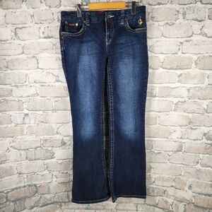 Vintage Y2K Baby Phat Jeans Baby Bootcut Mid Rise Medium Wash Fade Size 13